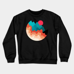 Minimalist Abstract Nature Art #62 Mountains Crewneck Sweatshirt